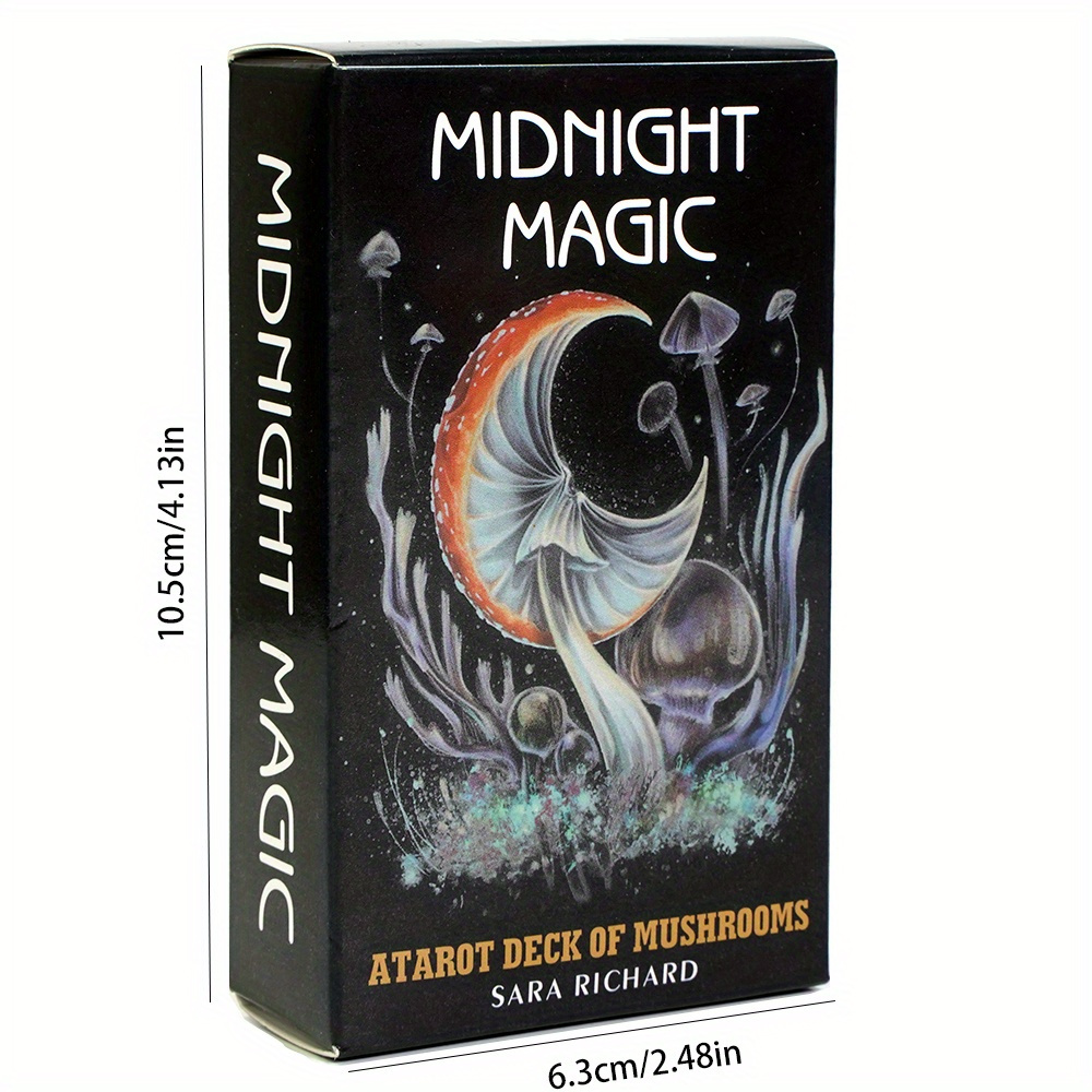 Midnight Magic: Tarot Deck Of Mushrooms Tarot Cards, Party Board Game Fate Card Fortune Telling Game Christmas, Halloween,Thanksgiving Day Gift