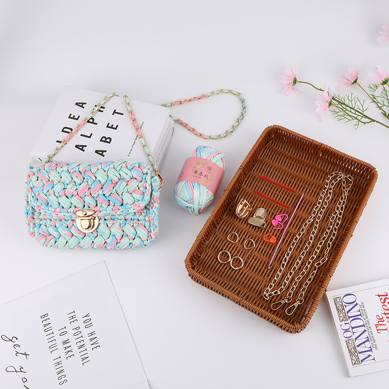 Hand-woven Bag Fashion Shoulder Bag DIY Material Bag Messenger Hand Bag For Girlfriend