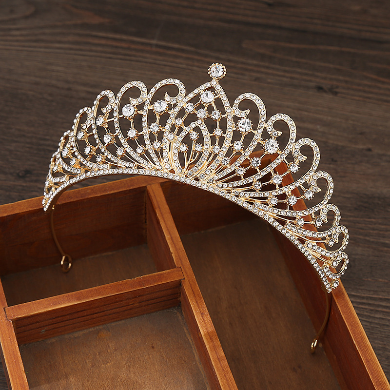 Alloy Crown Married European And American Rhinestone Headband