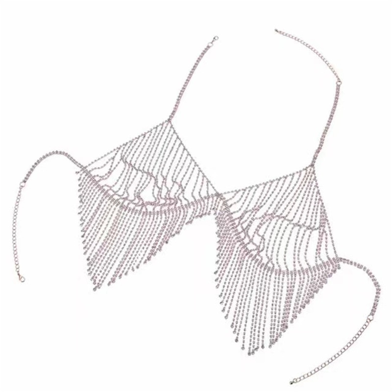 Diamond Fringed Body Bikini Chest Chain